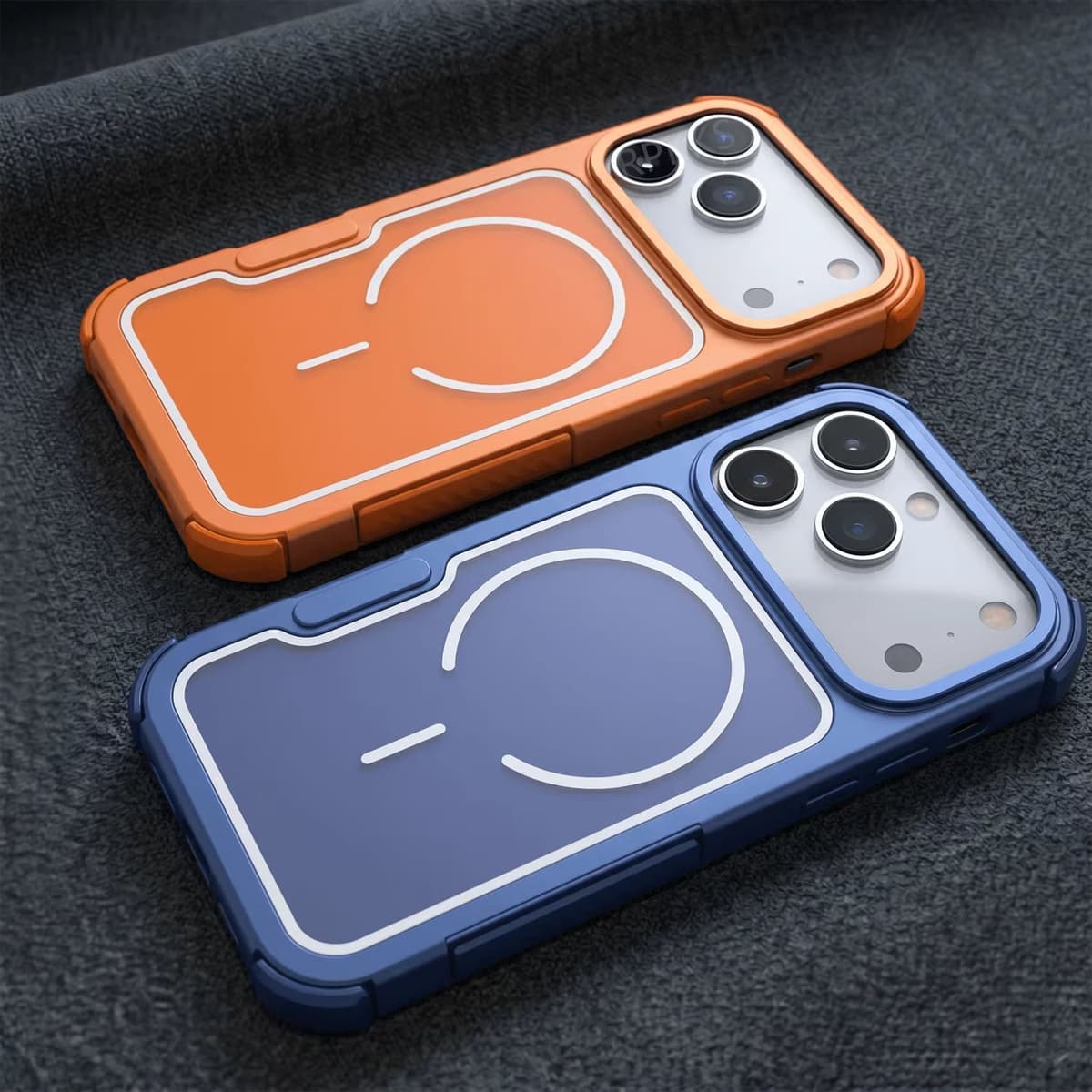 Color Contrast Shockproof Wireless Charging Anti-Scratch Phone Case for iPhone