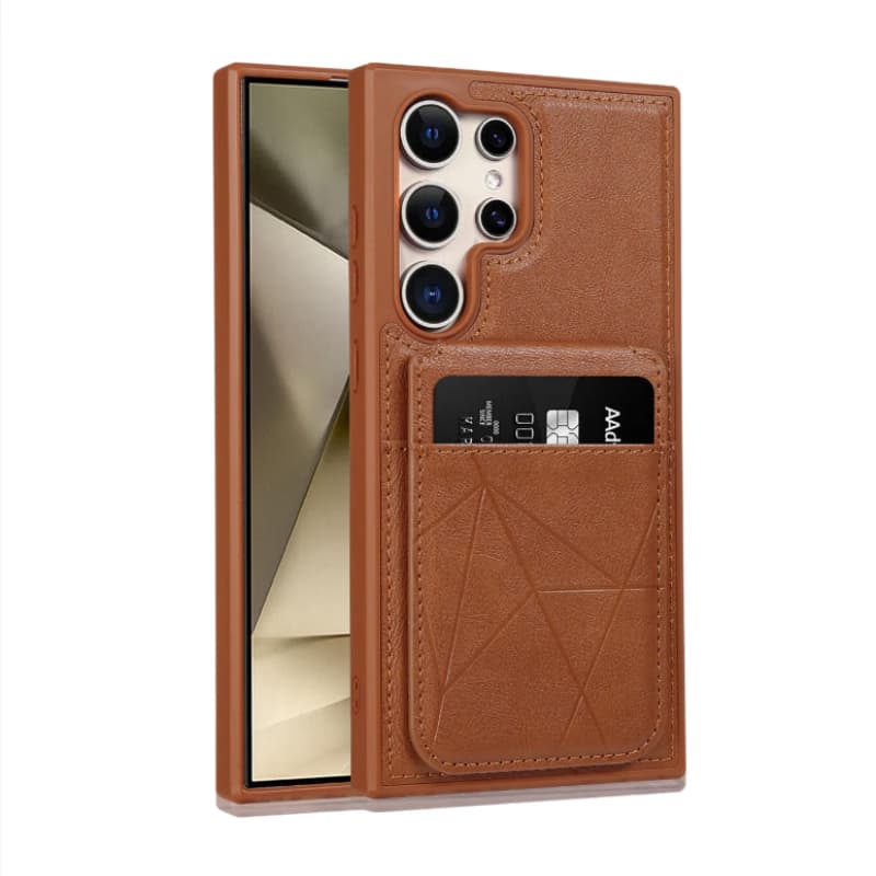 Business PU Leather Cell Phone Case For Samsung S23 S24 Ultra S22 Plus With Wallets Card Holder Stand Protective Back Cover