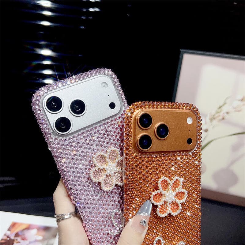 Three-dimensional Diamond-Encrusted Shockproof Mobile Phone Case