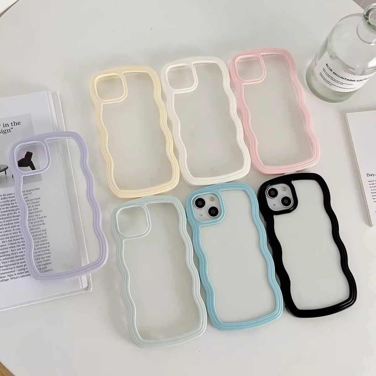 Premium Wave Design TPU + PC Case for iPhone, Stylish Shockproof Phone Cover
