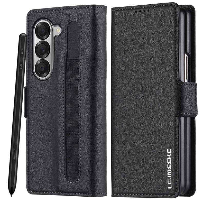 Magnetic Wallet Insert Card Holder Flip Phone Cover for Samsung Z Fold