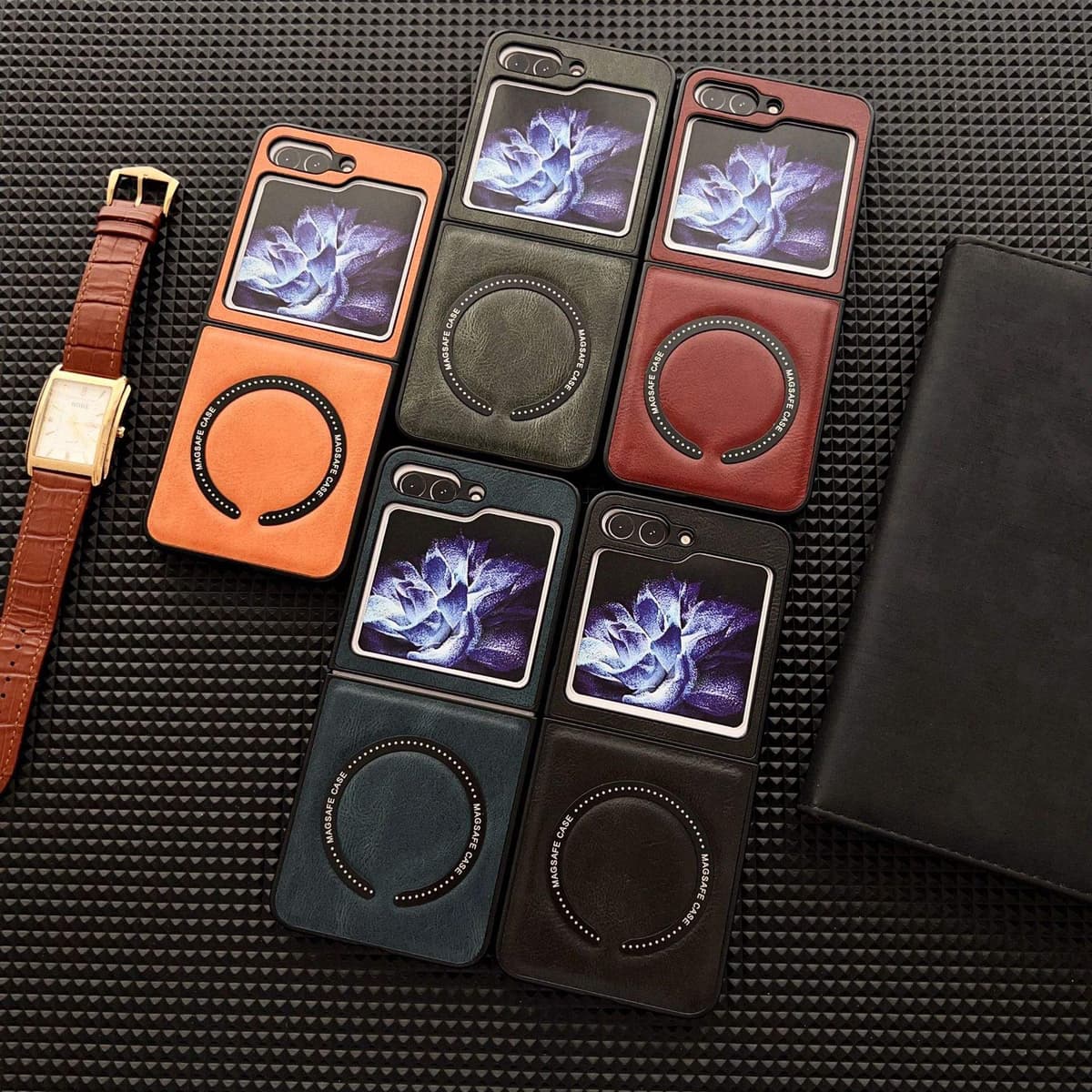 Magnetic Pu Leather Case for Samsung for Galaxy Z Flip
