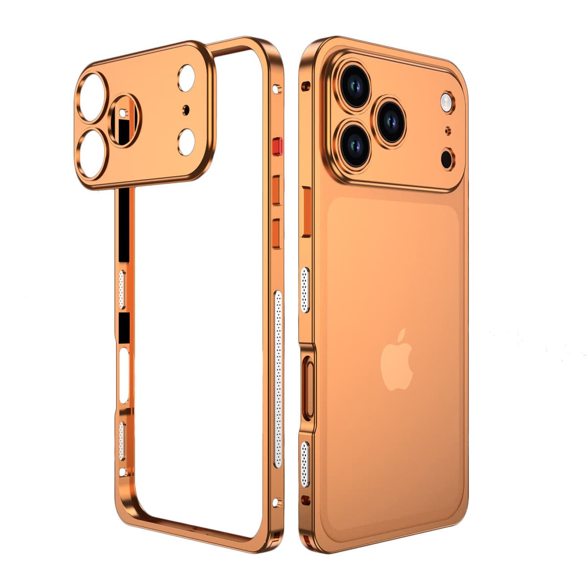 Aluminum Metal Frame Cool Stylish Only Frame Protection Slim Fit with No Glass Camera Cover for iPhone
