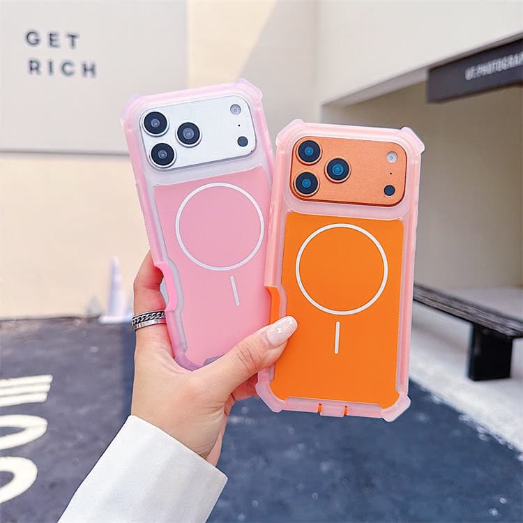 Anti-fall Wireless Charging Strong Magnetic Heavy Duty Defender Phone Case for iPhone