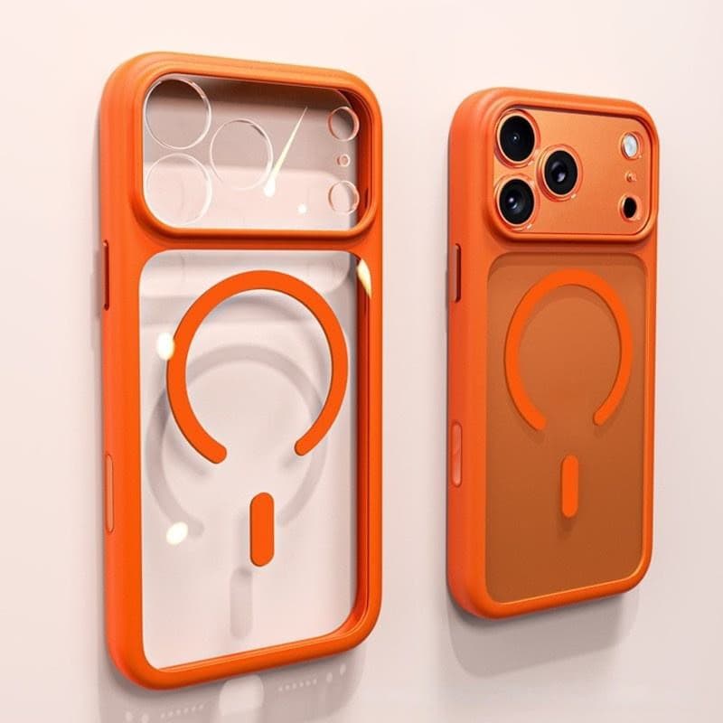 High Quality Full Camera Protect Transparent Magnetic Phone case for iPhone, Acrylic clear Back Cover