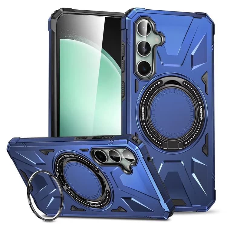 For Samsung Galaxy S24 Plus Phone Case Shock Absorbing Magnetic Smart with 360 Kickstand Phone Cover