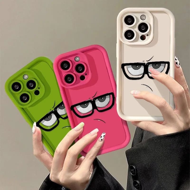 New Design Cool Boy Girls Funny Angry Expression Phone Case