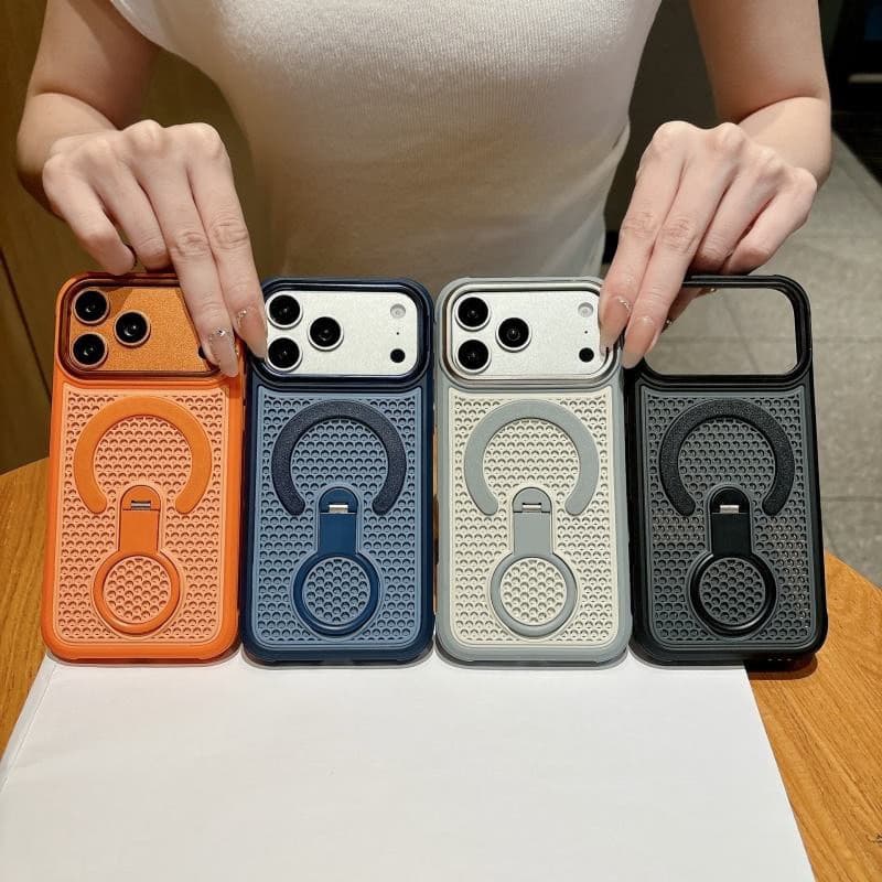 Matte Honeycomb Magnetic Holder Mobile Phone case