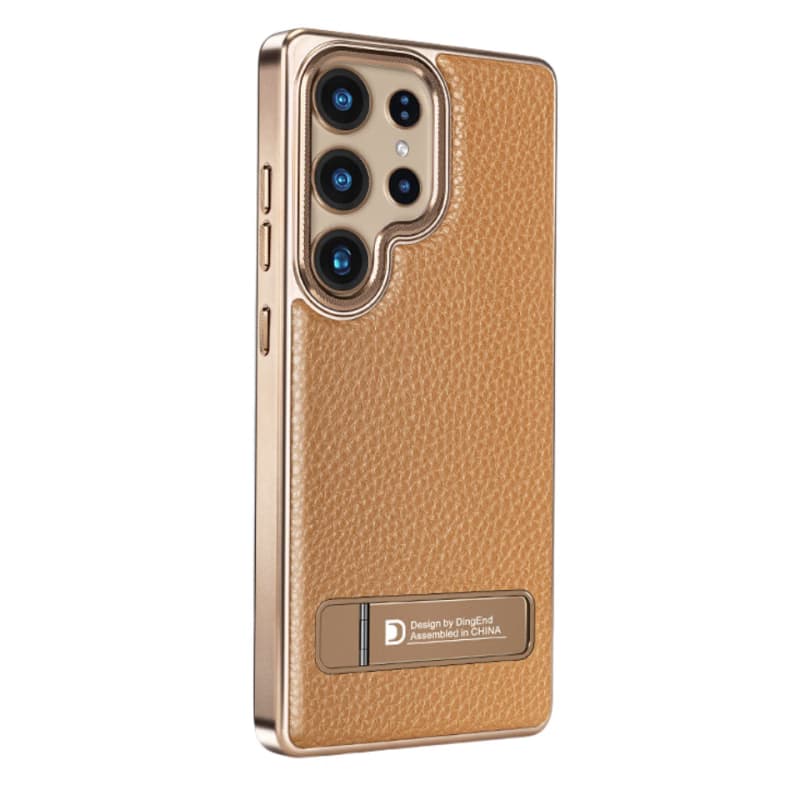 Luxury Electroplated PU Leather Magnetic Phone Case for Samsung