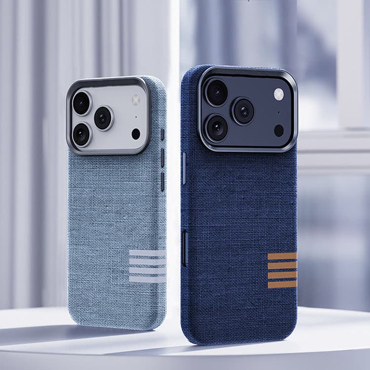 Premium Magnetic Linen Full Coverage Luxury Phone Case for iPhone
