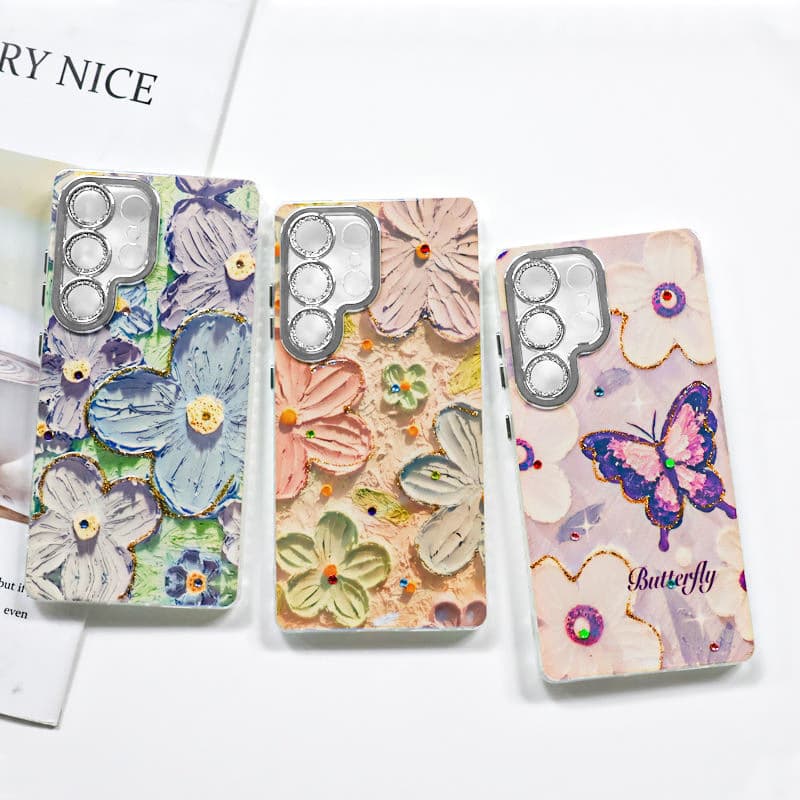 Girly Glitter Oil Painting Mobile Phone Case