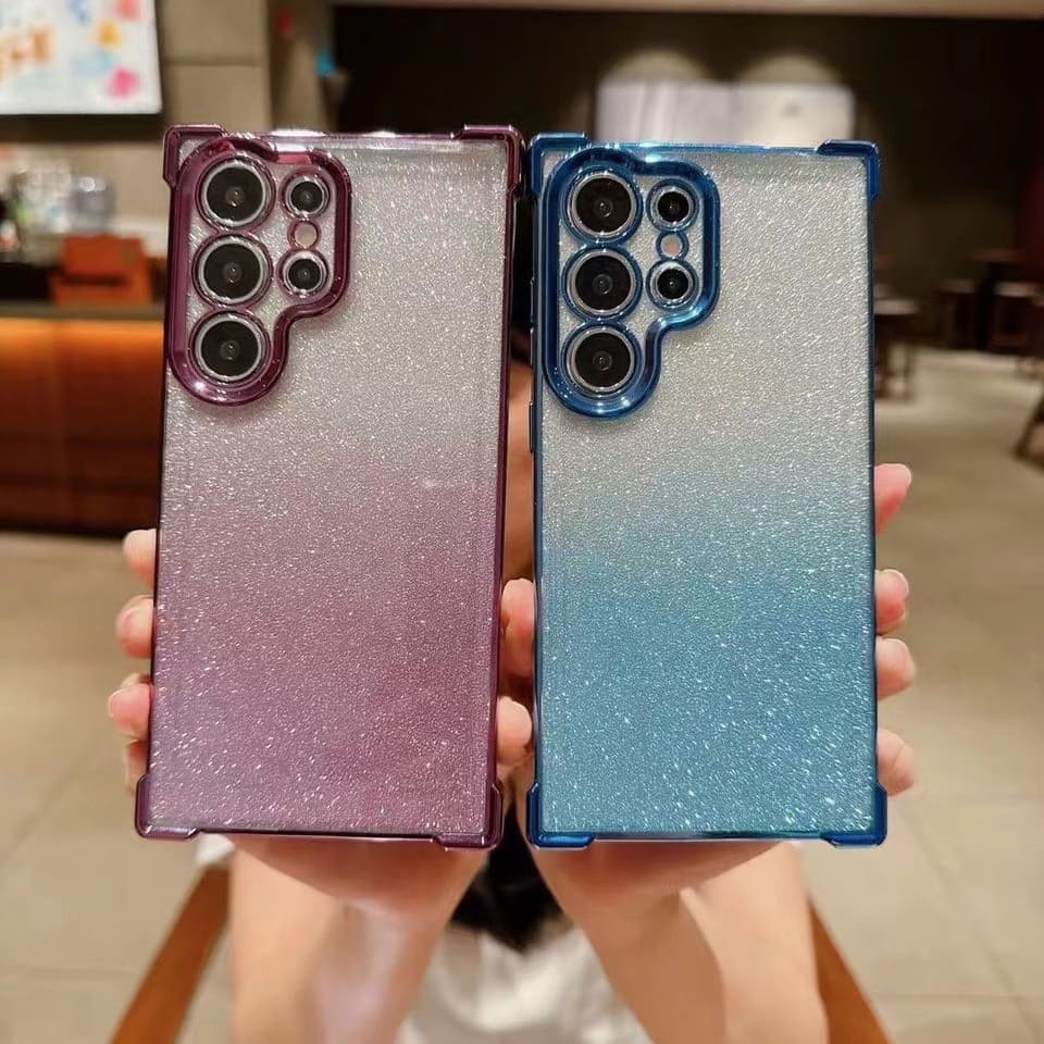 Shockproof Electroplating Soft TPU Stylish Clear Mobile Covers