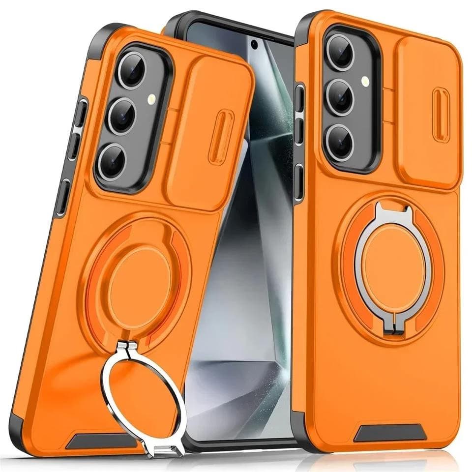 Heavy Duty Armor TPU+PC Shockproof Rotating Stand Ring Holder Phone Case