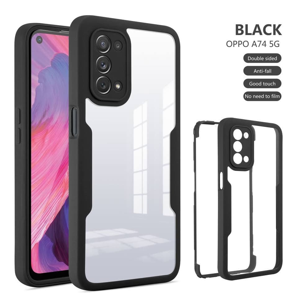 New TPU+PC Case Support Wireless Charging Colorful 360 Full Cover Front and Back Case Protector